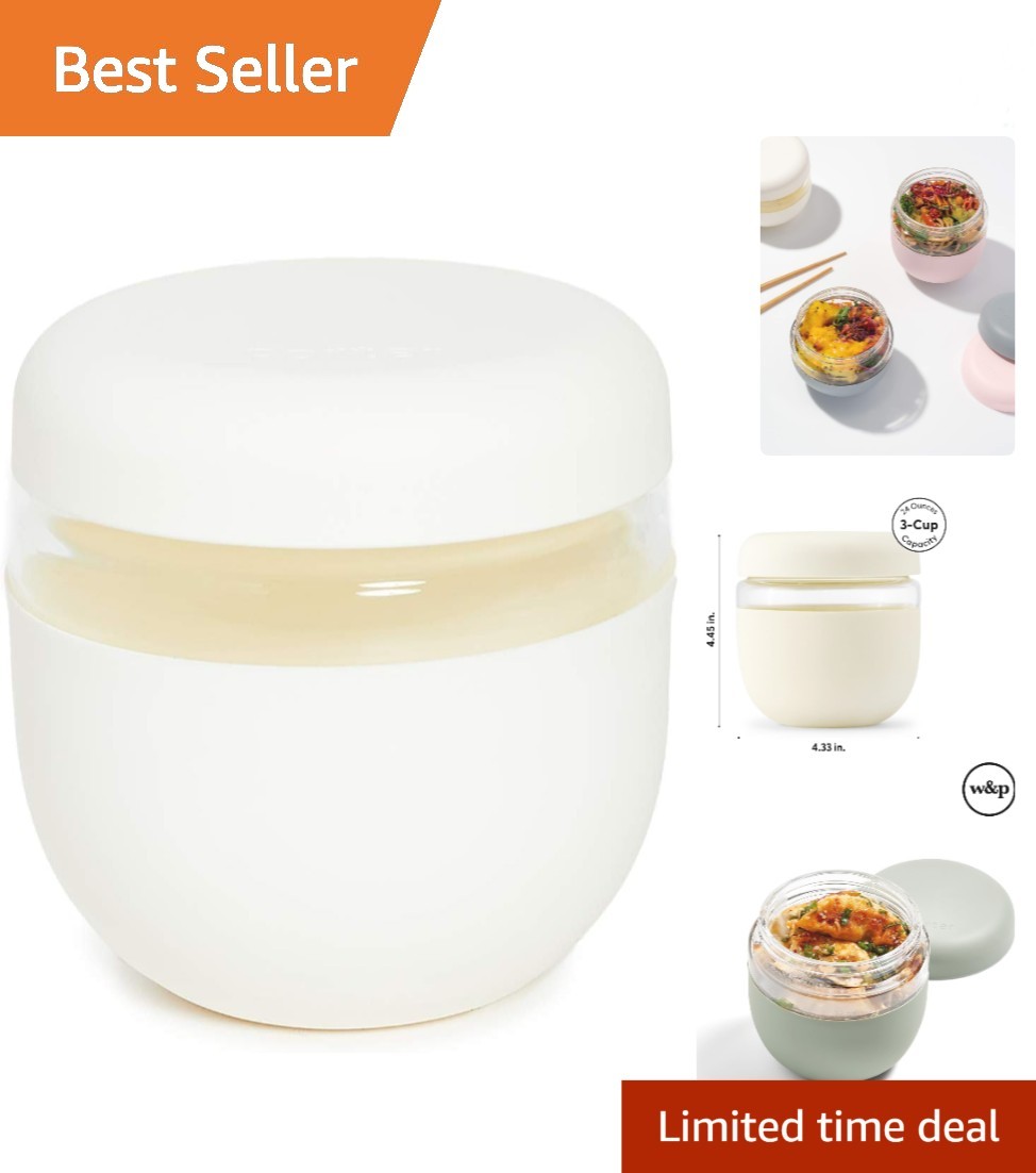 Porter Seal Tight 24oz Glass Lunch Bowl | Leak-Proof, BPA-Free, Microwave Safe