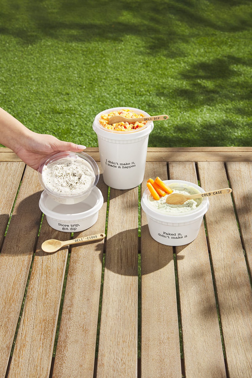 Mud Pie Lg Store Bought Container Set Container 32 Oz Spoon 5 48500292L