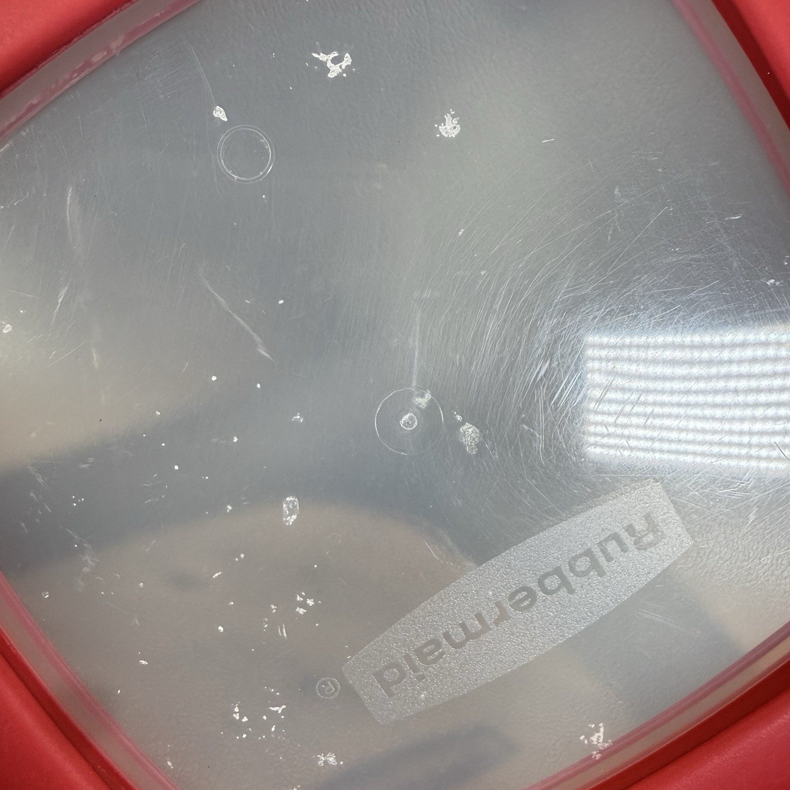 Lot Of 5 Rubbermaid Premier Square Snap Lid Replacement 7″ Red 10M3M4 LIDS ONLY