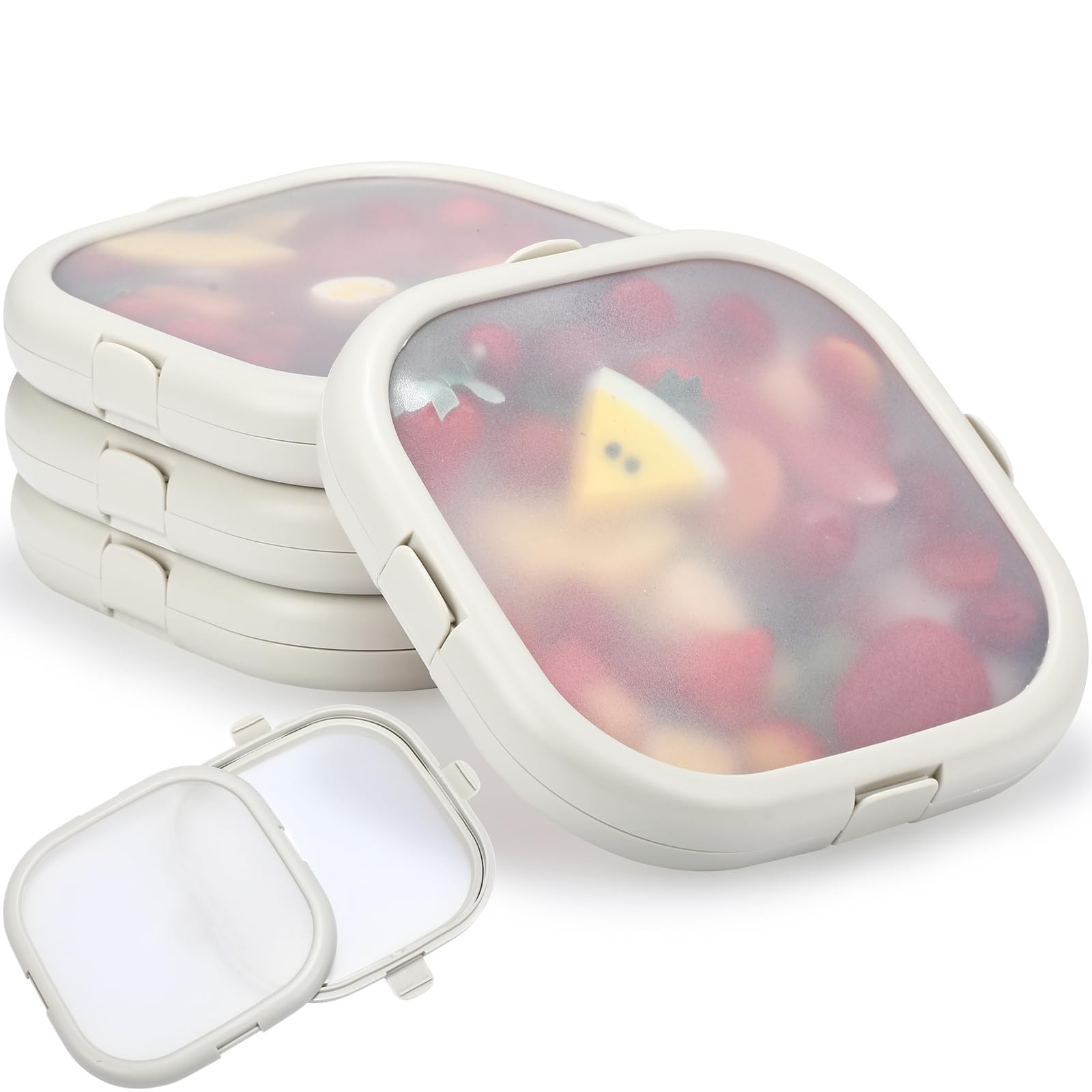 4 Pcs Silicone Food Storage Containers, Fruit Storage Box, Onion Keeper, Avoc…
