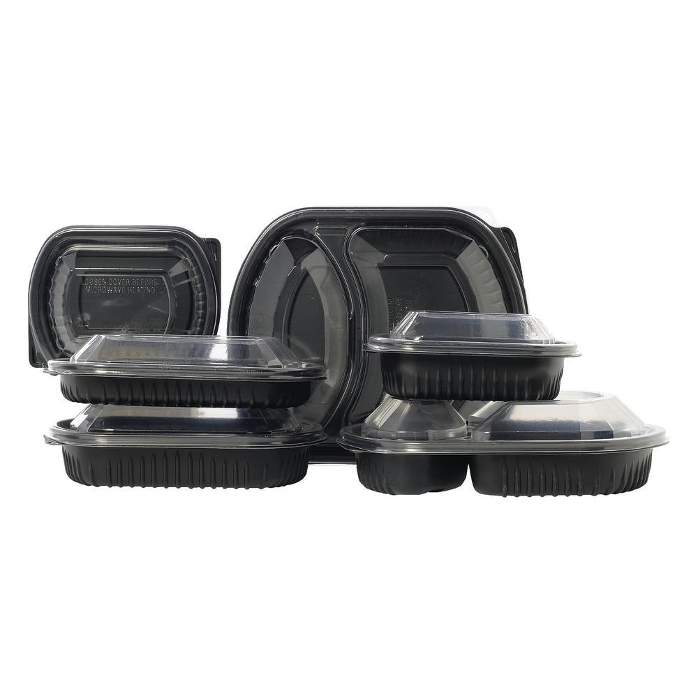 Meal Master 3-Compartment Clear Polystyrene Dome Lid 250 Per Case