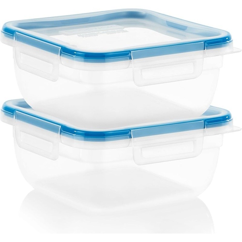 Square Plastic Containers W/ Lids Meal Prep Storage Odor Resistant Food Safe New