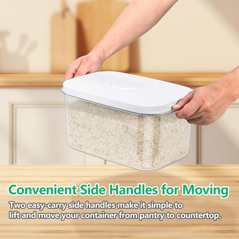 Large Airtight Food Storage Container Rice Flour Sugar Beans Cereal PET Material