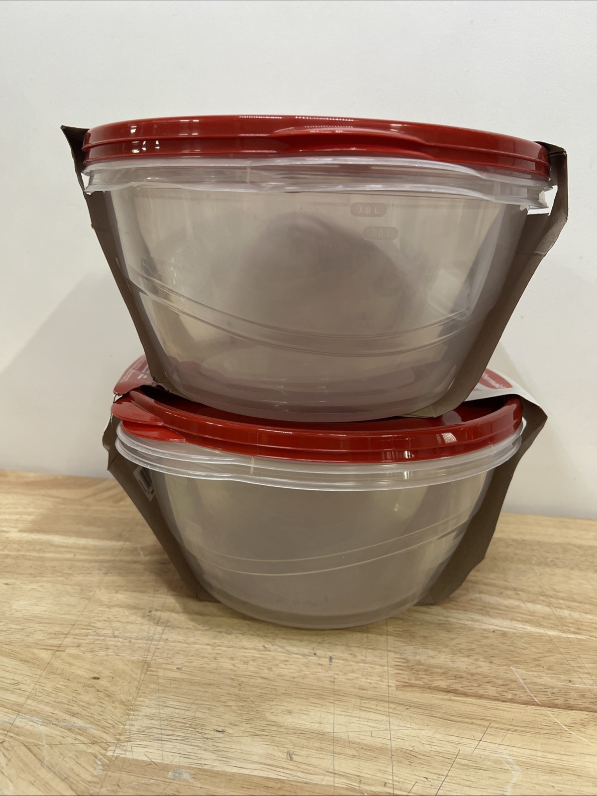 4 Rubbermaid TakeAlongs 15.7 Cup SERVING BOWLS plastic Storage Container w/ Lids