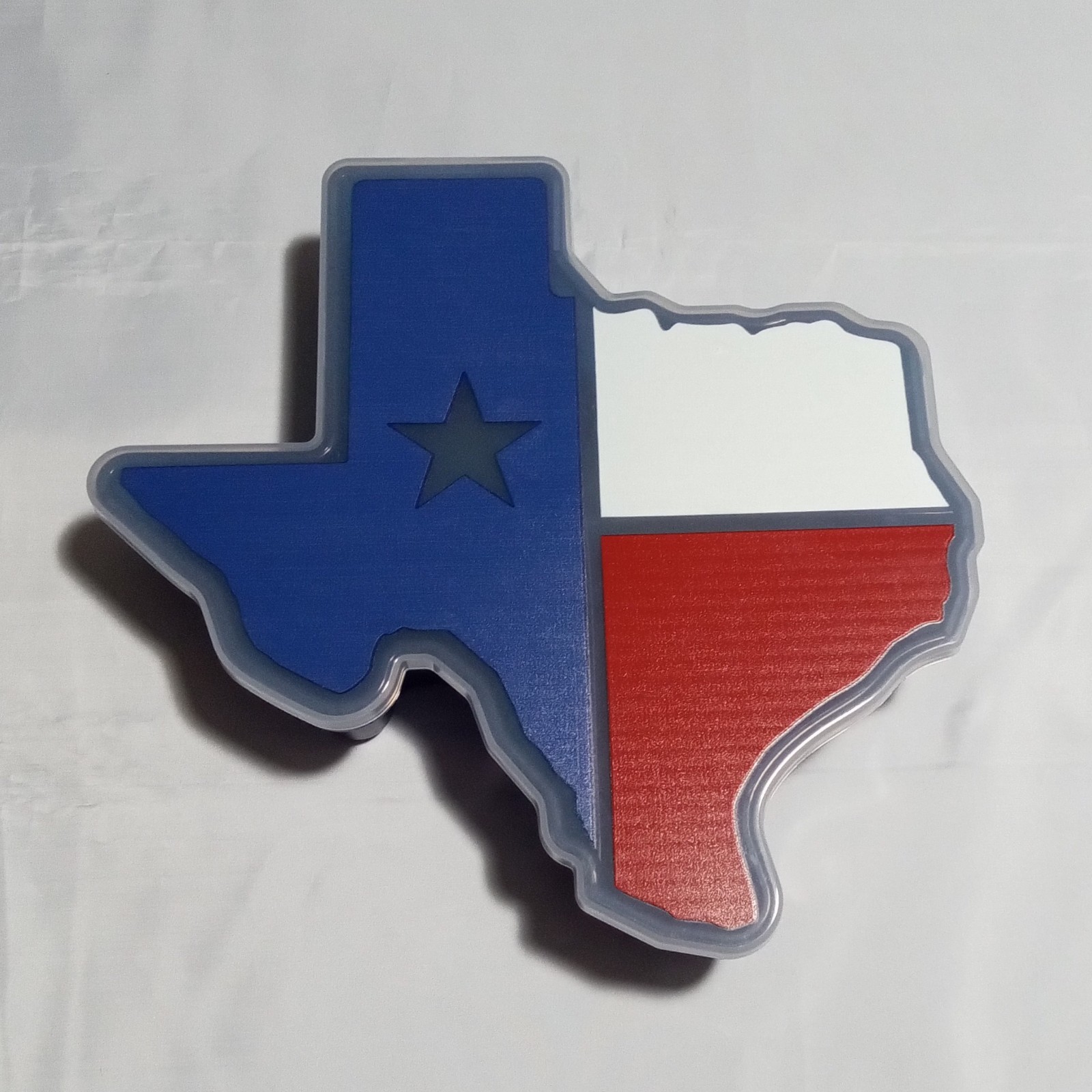 NEW (Open Box) CWC Plastic Snack Box Lone Star State TEXAS Shape 12″ x 12″ Party