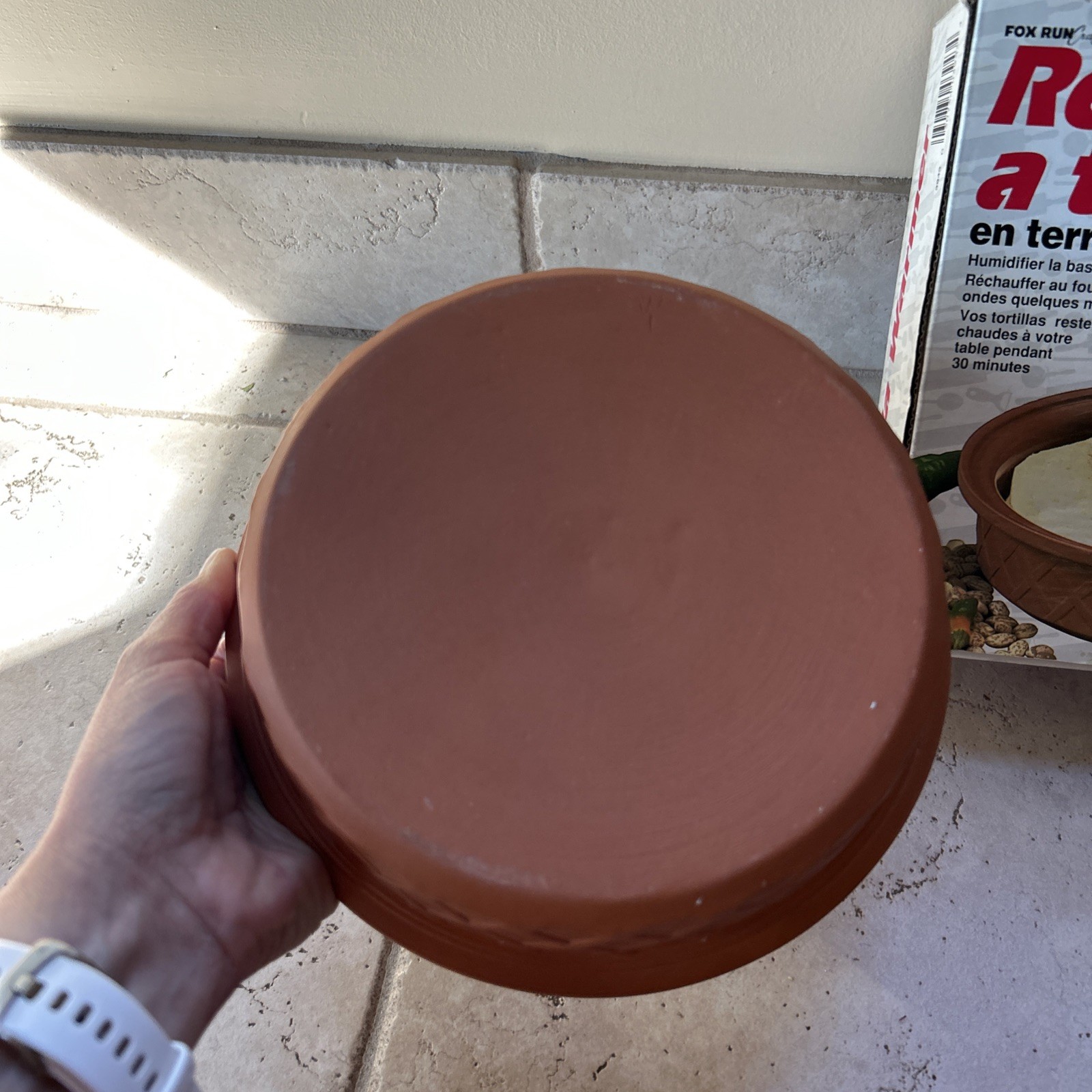 Fox Run Microwavable Terra Cotta Tortilla Warmer Glazed Interior 8 1/2″ NOS