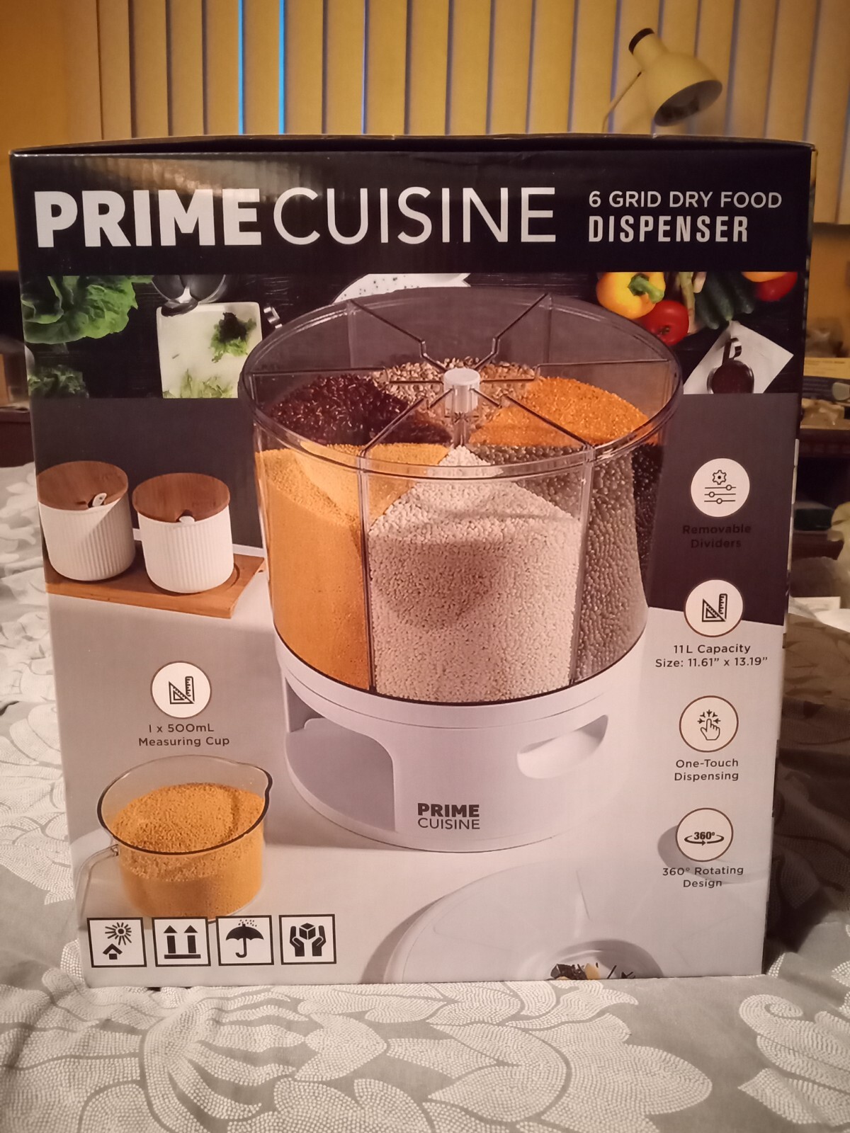 Prime Cuisine 6 Grid Dry Food Dispenser