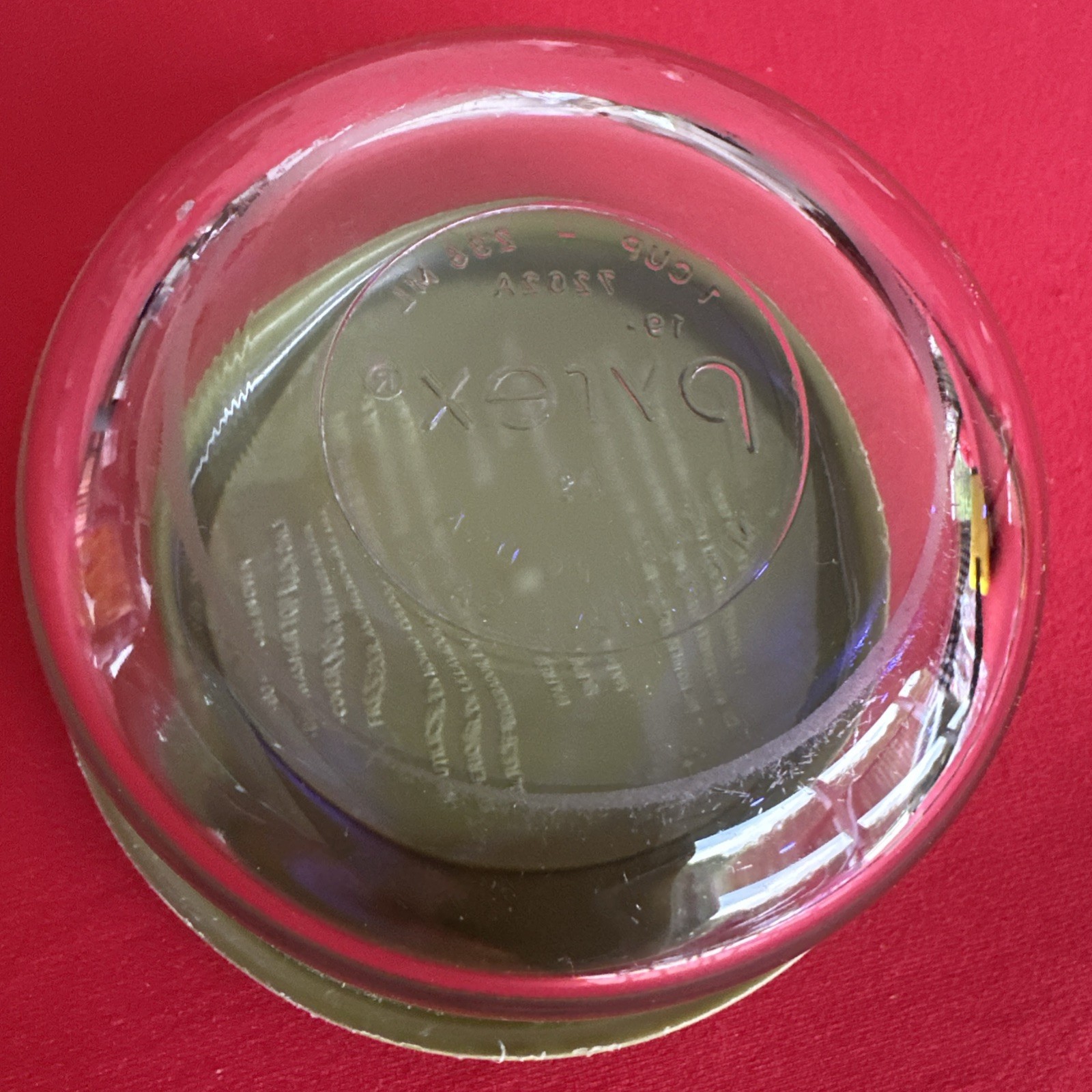 Pyrex 1 Cup / 236 ML Glass Bowl 7202A Round with Green Lid Small Storage VTG