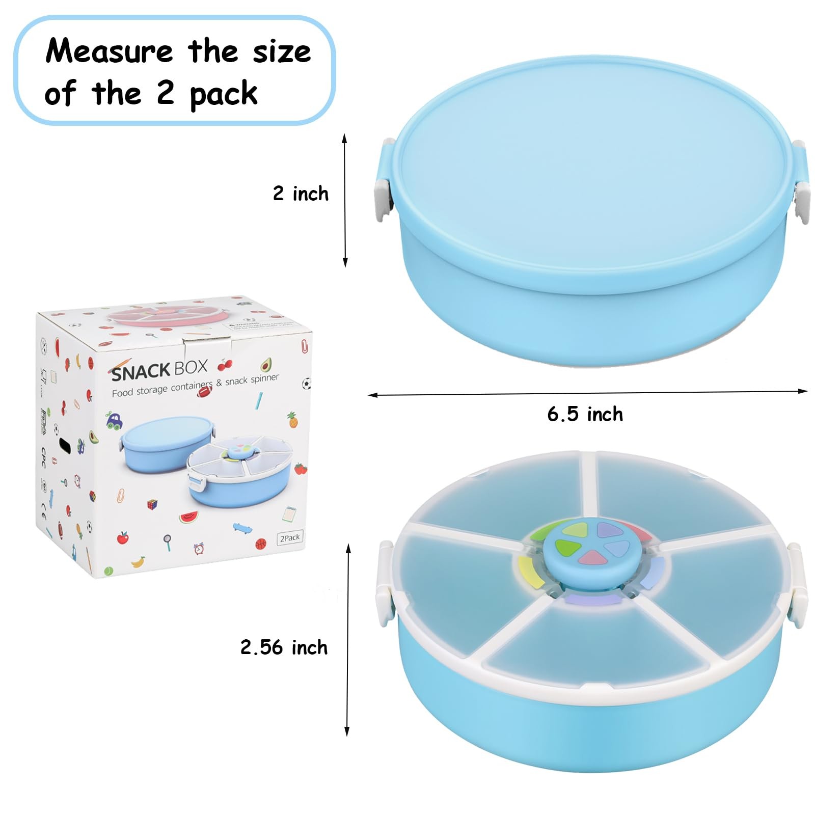 ‘ Rotating Snack Container Set – 2-Pack, Includes 1 Rotating Snack Container …