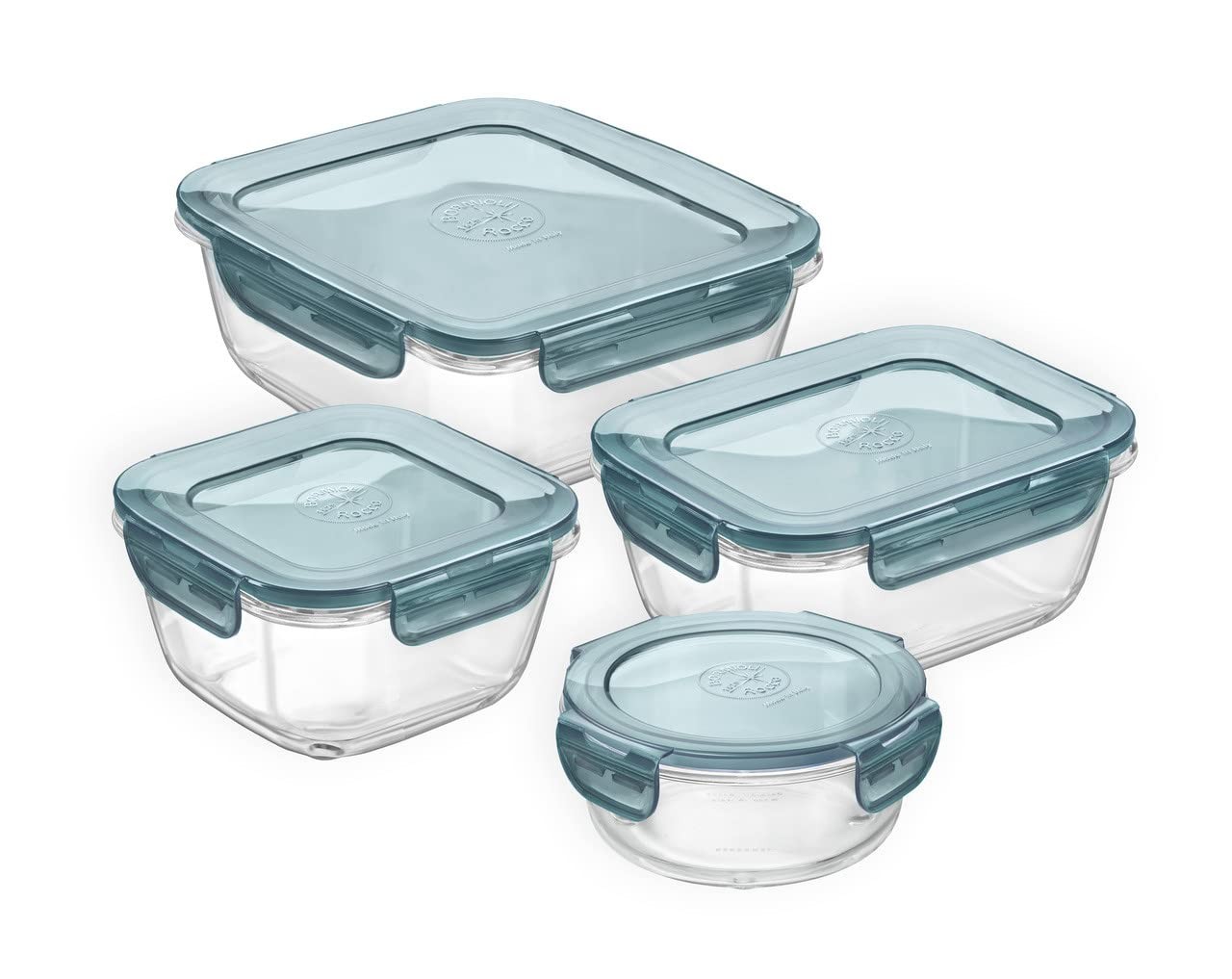 Bormioli Rocco Frigoverre Evolution Collection – 7-Inch Square Container – 1….