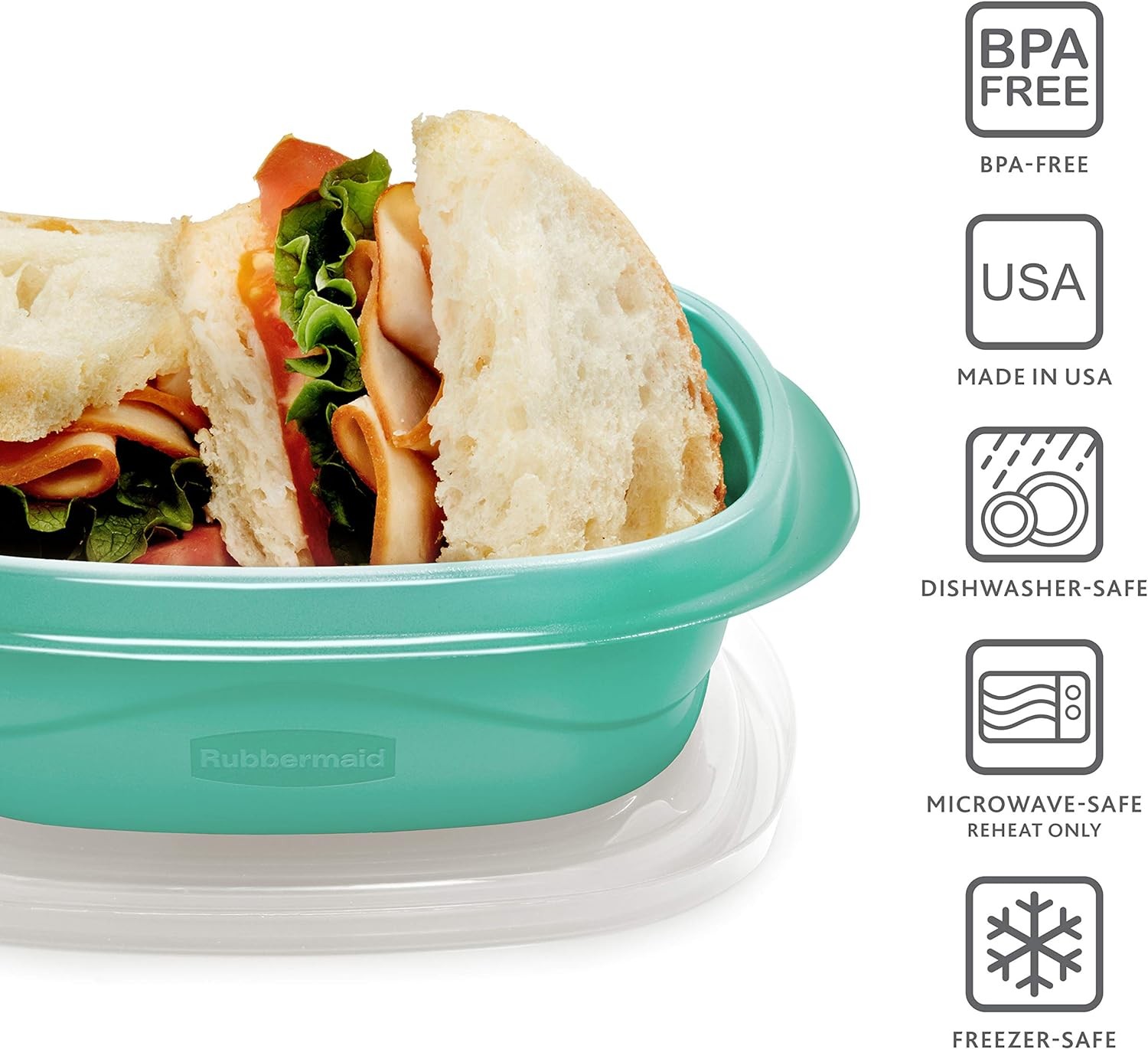 Rubbermaid 50-Piece Food Storage Containers Set with Lids BPA-Free Plastic