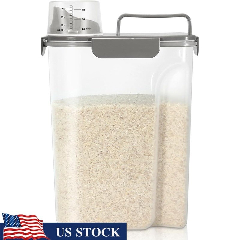 Airtight Food Storage Container Dry Goods Rice Cereal Pet Food Organizer New