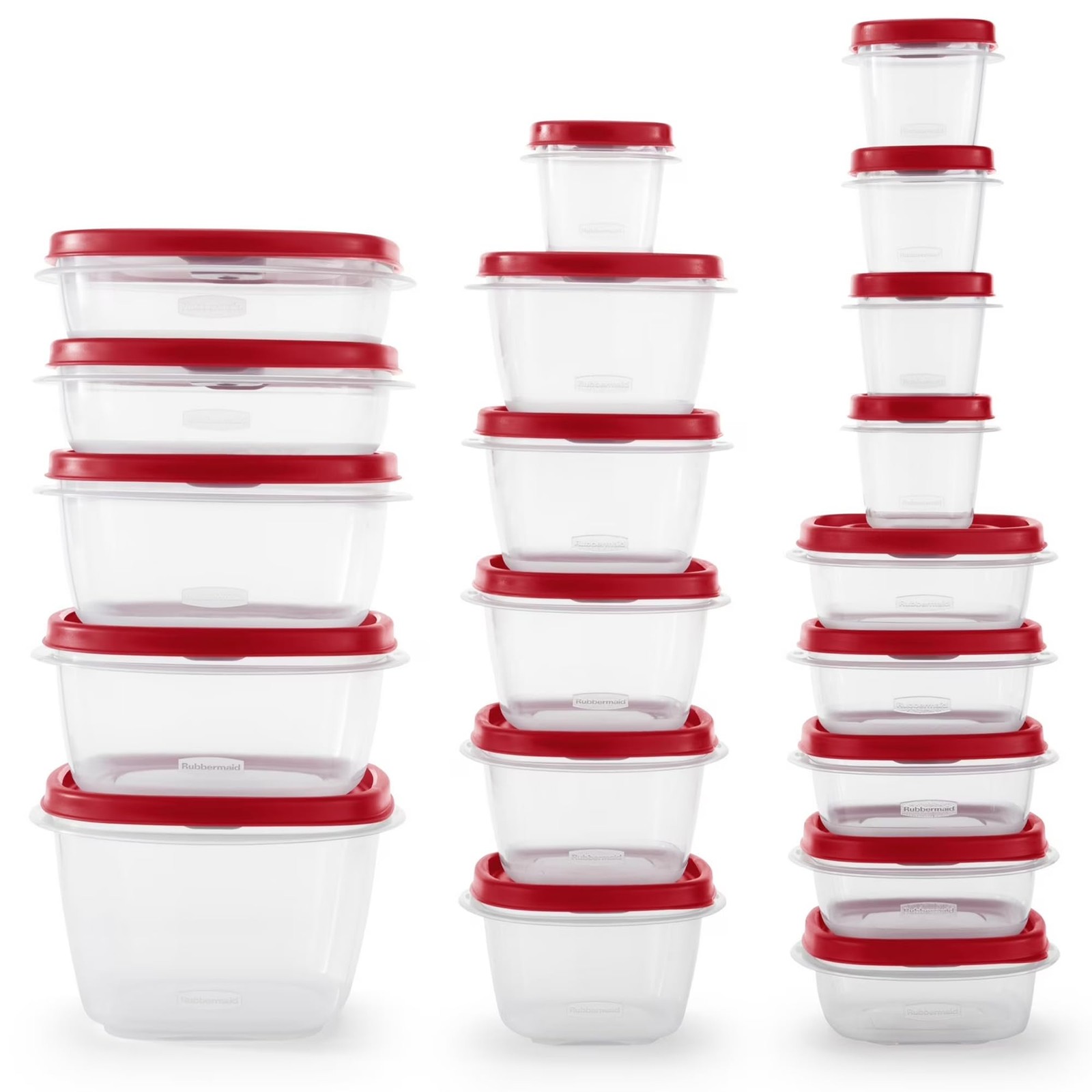 Rubbermaid 42-Piece Food Storage Containers with Lids 42-Piece, Red