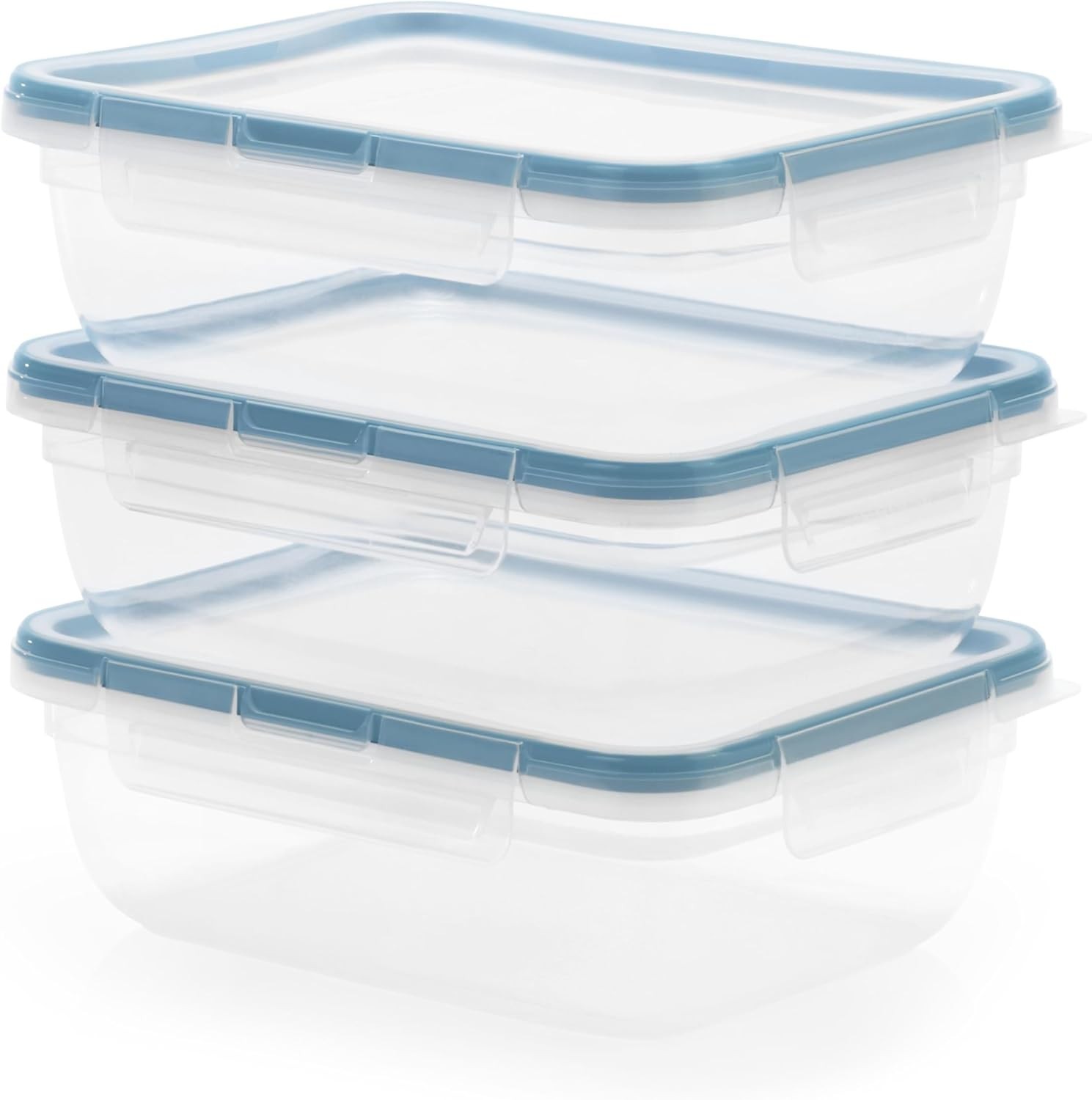 Airtight 3-Pack Food Storage Containers – Stackable, Microwave & Dishwasher Safe