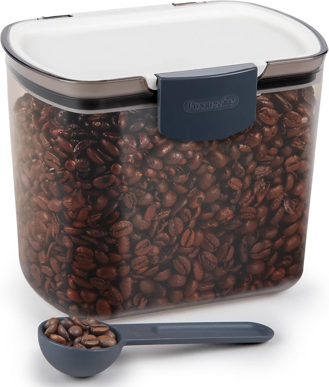 1.5-Quart Coffee Storage Container with Scoop – Tinted, Airtight Plastic
