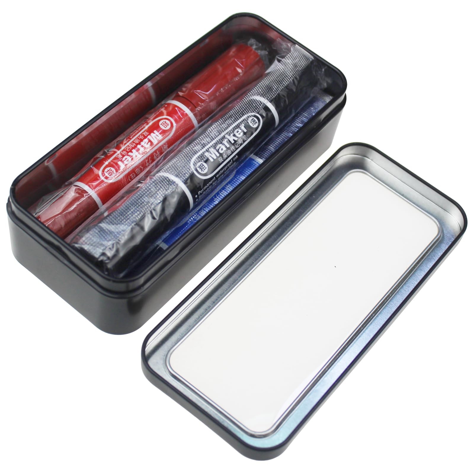 Goodma 7Pcs Rectangle Metal Tins Containers with Lids Mini Storage Canister J…