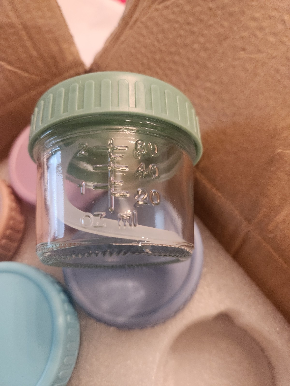 DRKIO 6 Pack Glass Baby Food Storage Containers – 4 Oz Baby Food Jars with Lids
