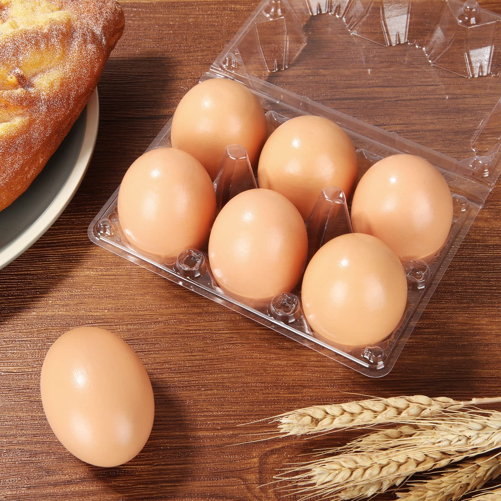 100 Pack Plastic Egg Cartons Bulk, 2×3 Egg Holders Style Holds up for 6 Eggs,…