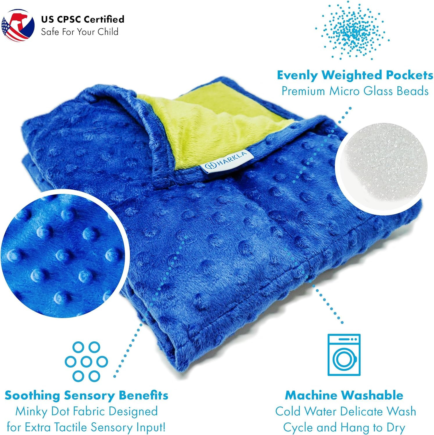Weighted Lap Pad for Kids (Deep Blue)