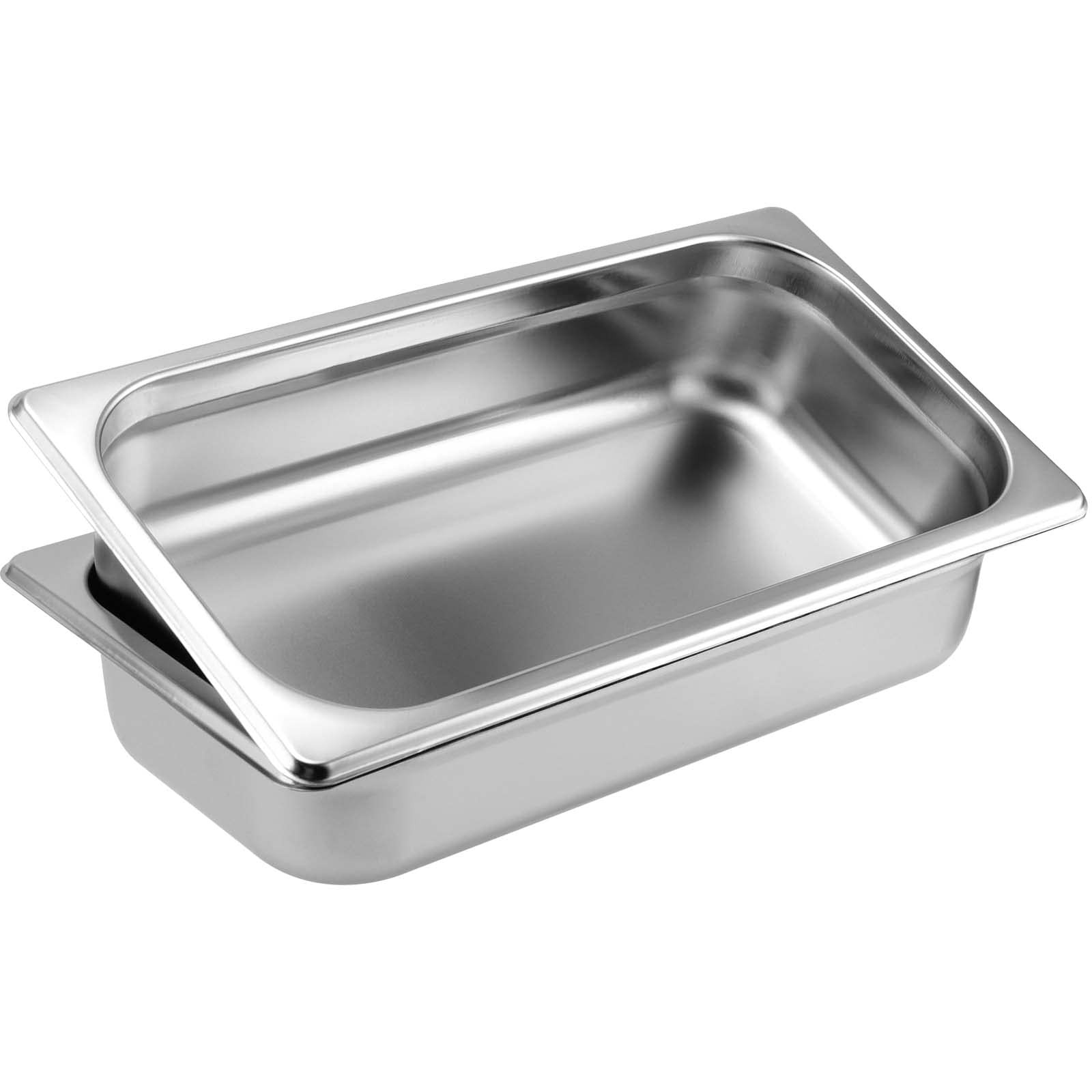 8 PCS Steam Table Pan 1/3 Size x 2.5 Inch Deep Stainless Steel AntiJamming