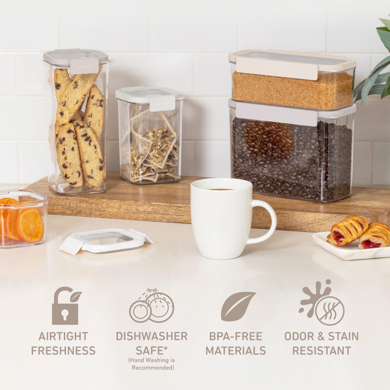 Pantry – 10-Piece Airtight Food Storage Containers, Clear, Stackable Kitchen …