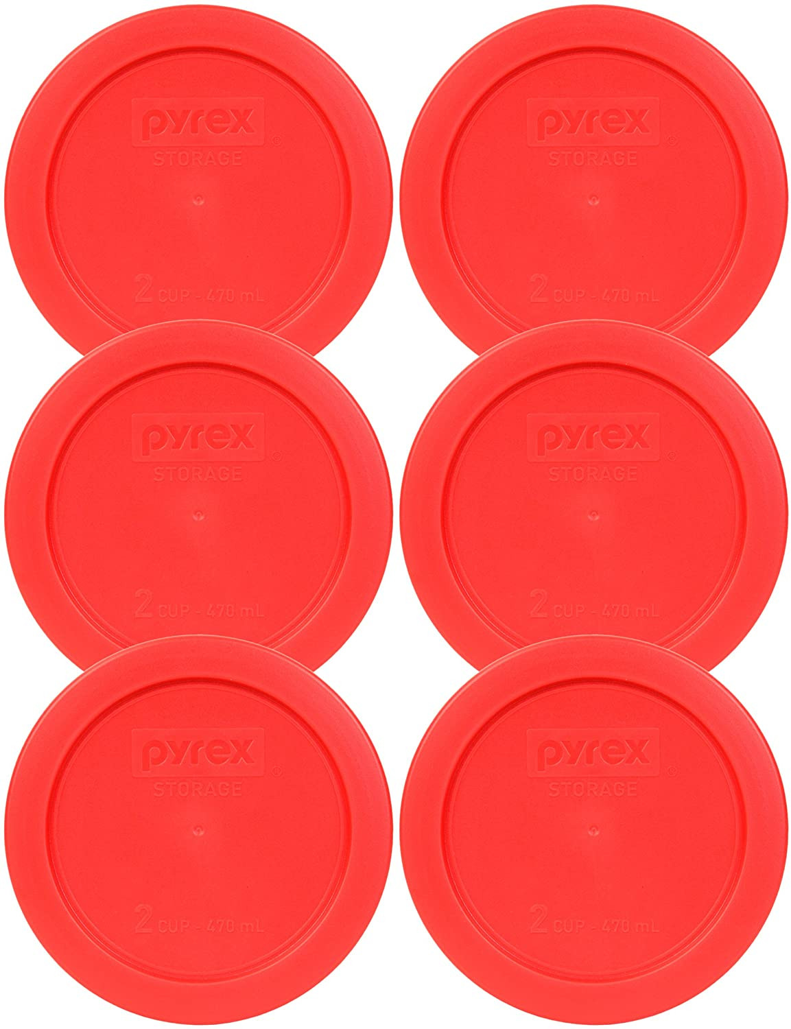 7200-PC 2-Cup Red Plastic Food Storage Lids – 6 Pack
