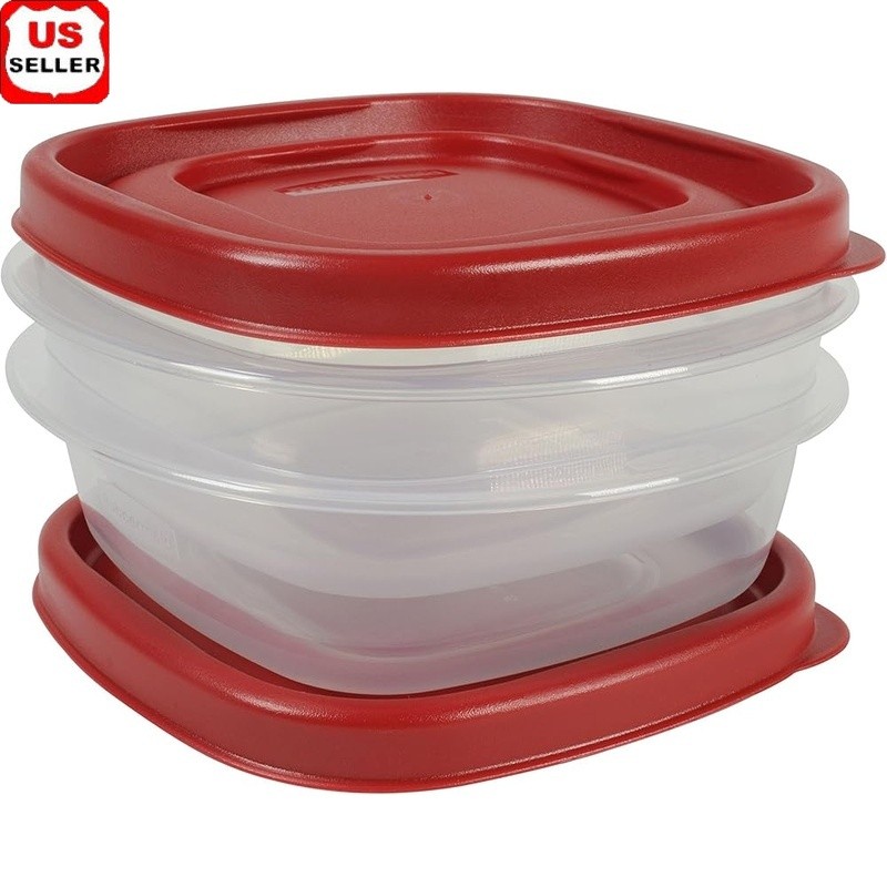 Snap On Food Storage Containers W/ Easy Find Lids Durable Microwave Safe New
