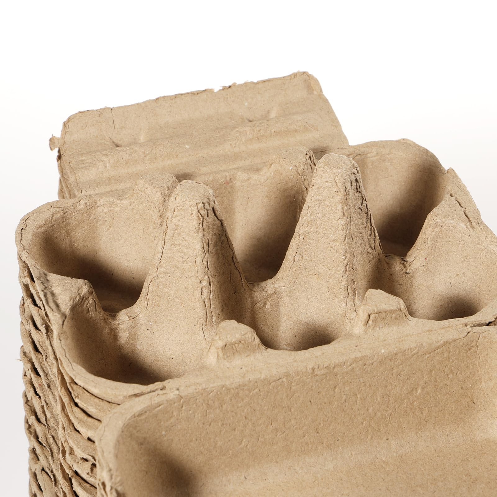 18-Pack Jumbo Duck Egg Cartons Natural Paper Holder for 6 Goose Eggs