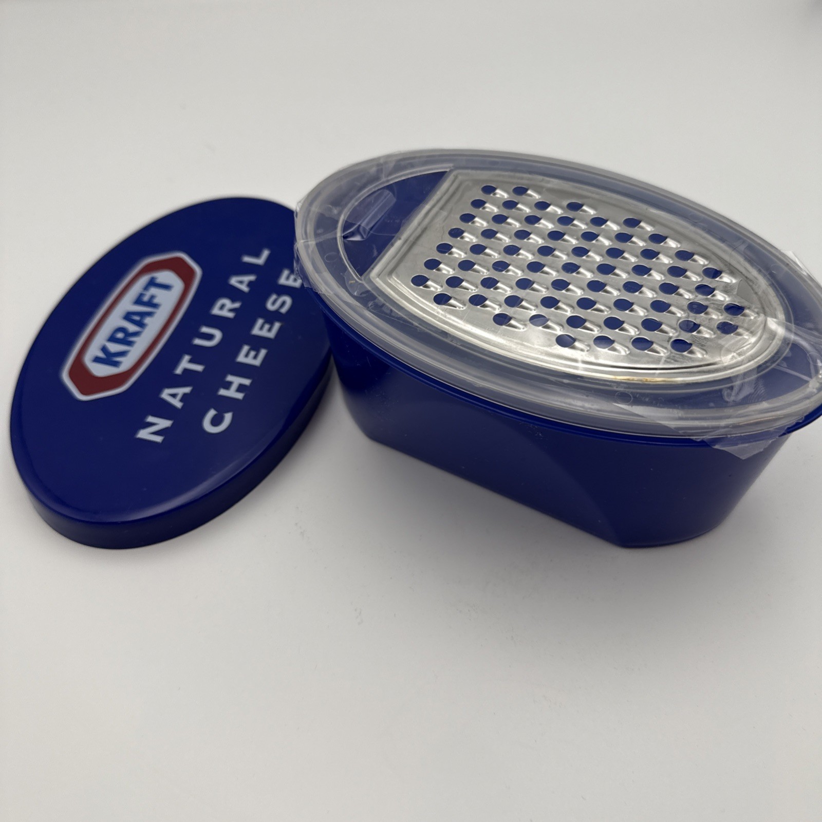 Kraft Natural Cheese Blue Plastic Storage Container w/ Grater Rare New Sealed