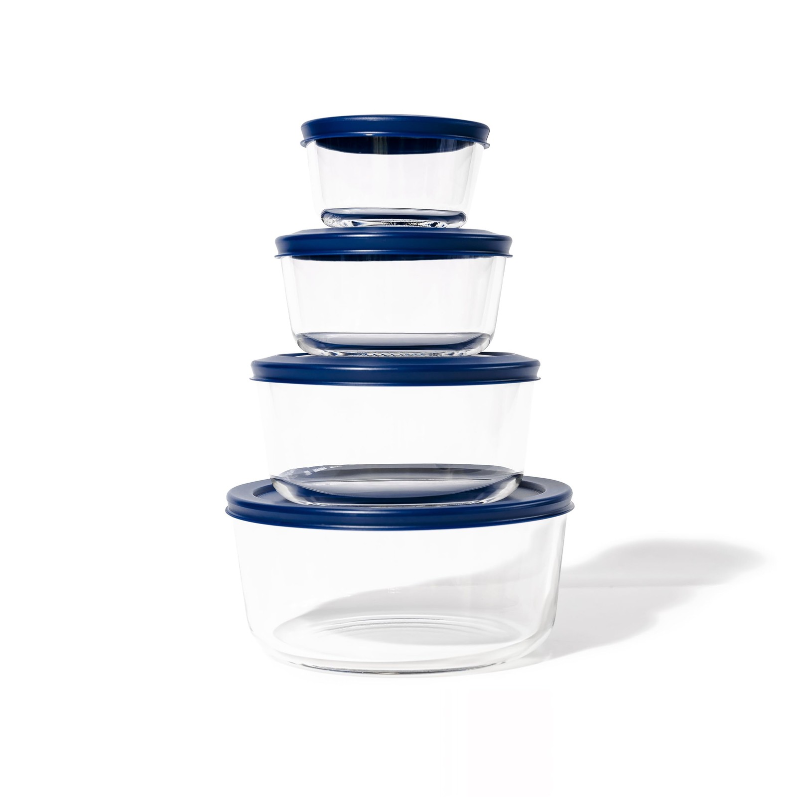 DURA LIVING 8-Piece Glass Food Storage Containers Set (4 Containers + 4 Lids)
