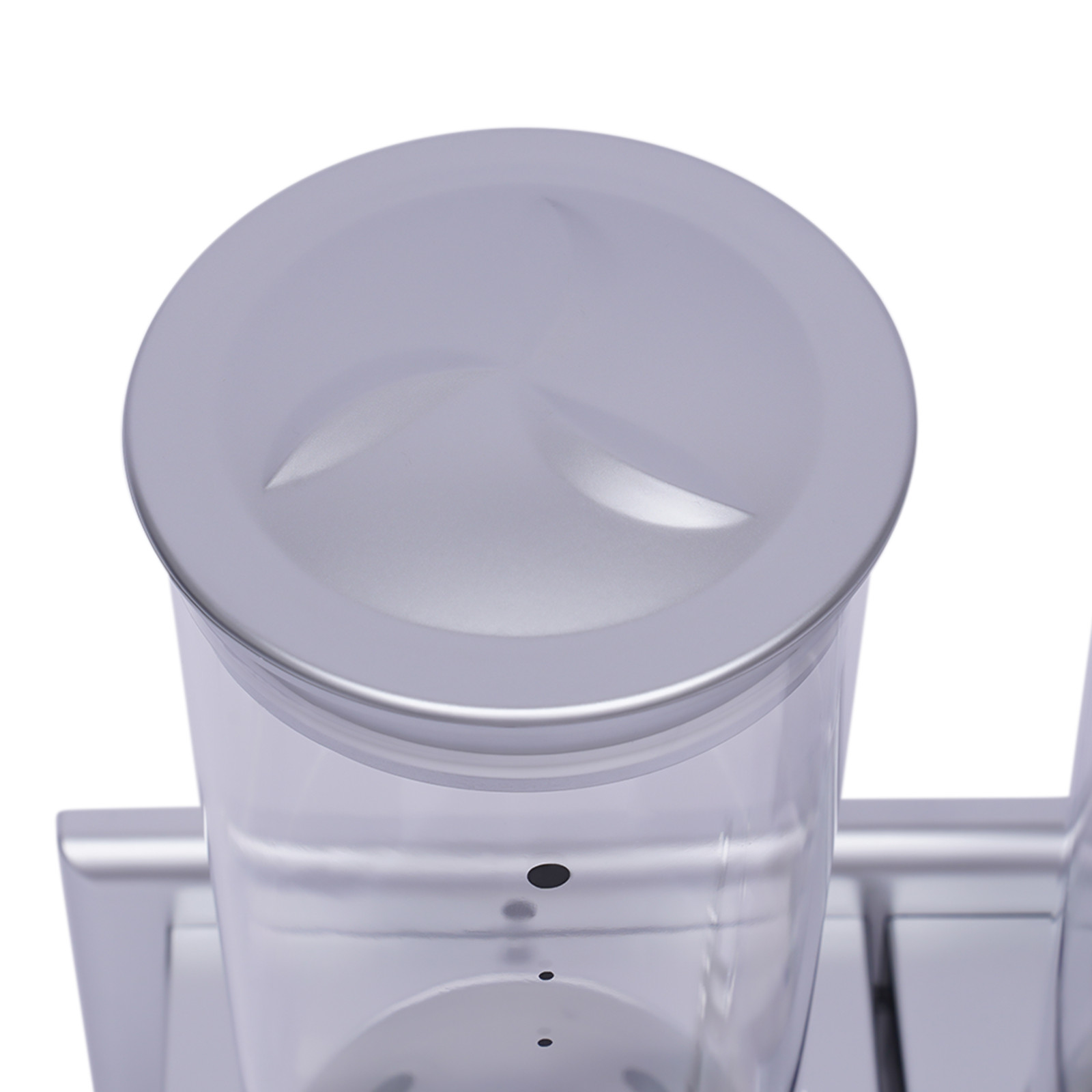 Wall-Mount Dual Control Food Storage Dispenser Coffee/Bean/Candy/Rice Silver 3L