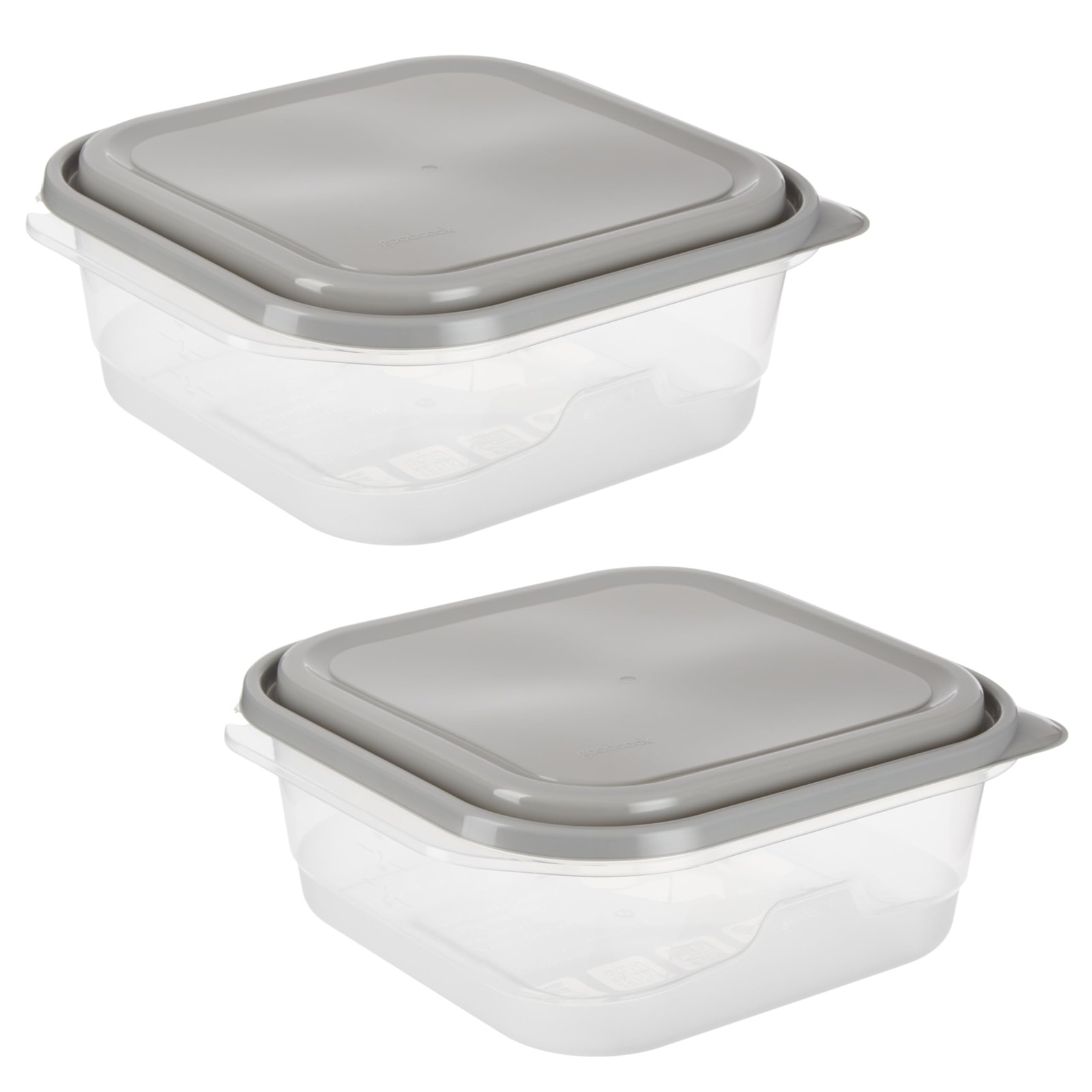 EveryWare Extra Large Square Food Storage Container, 2 Pack, BPA Free