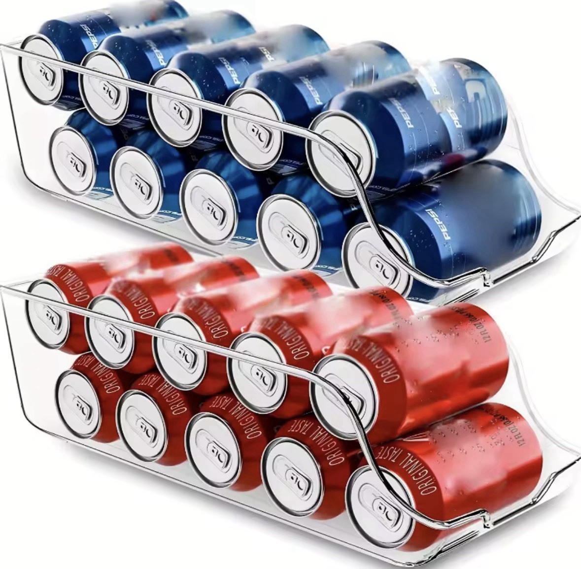 Soda Can Organizer For Pantry – Refrigerator or Fridge Organizer and Storage – C