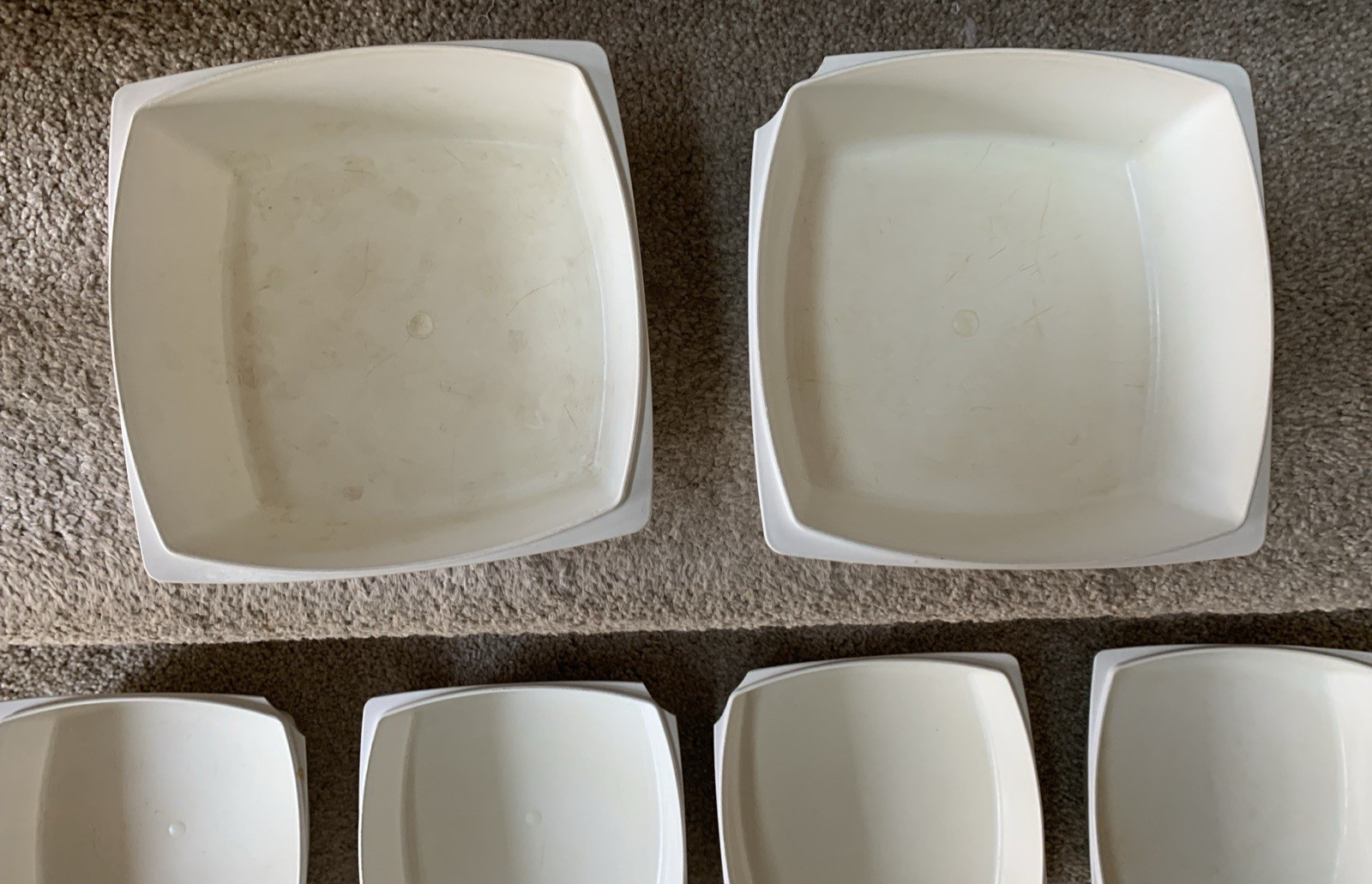 Vintage Hefty Floral Flower Leftover Food Containers Plastic 10 pc Set 6 Lids