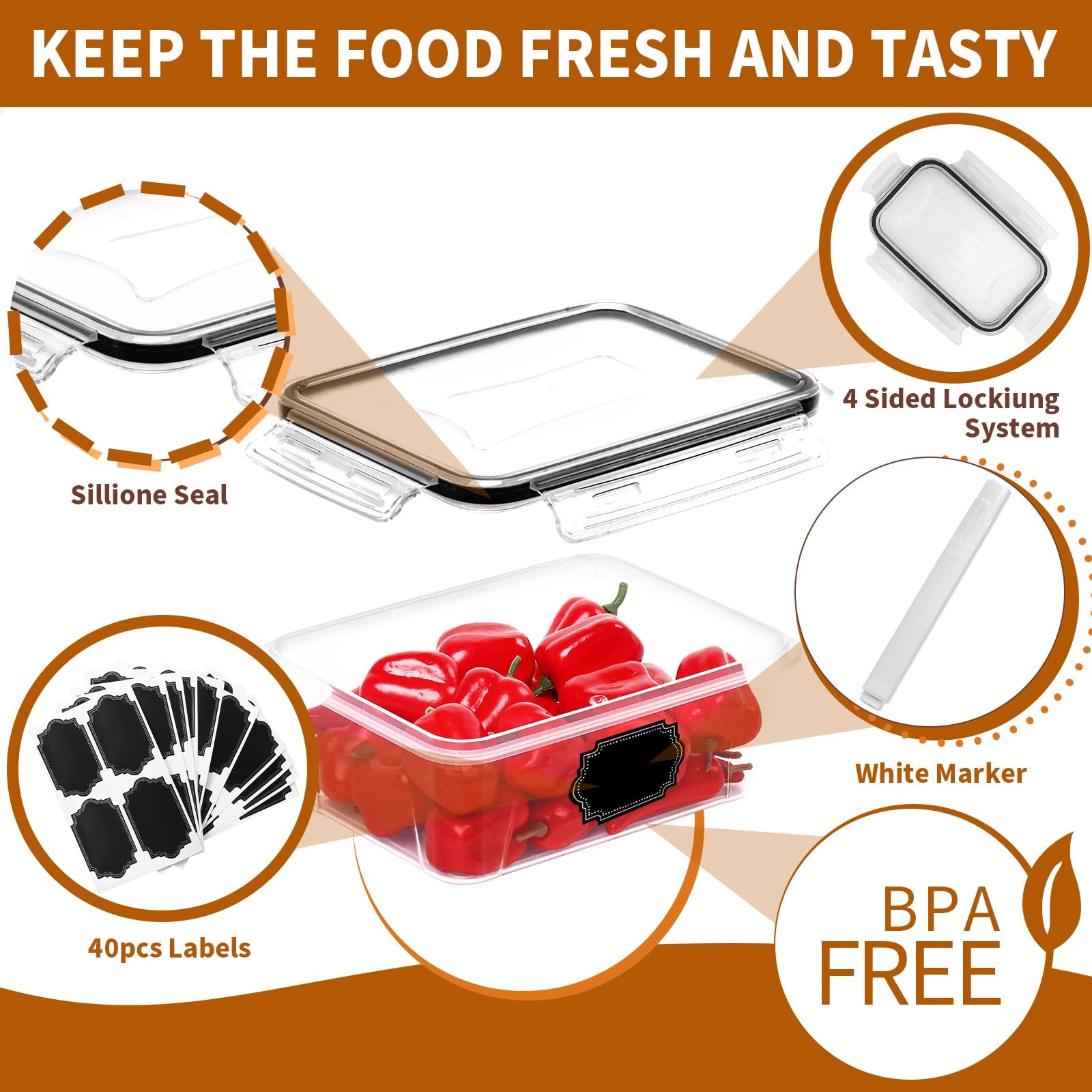 Best PRAKI 24 Pack Meal Prep Containers, Food Storage Containers set with Lids