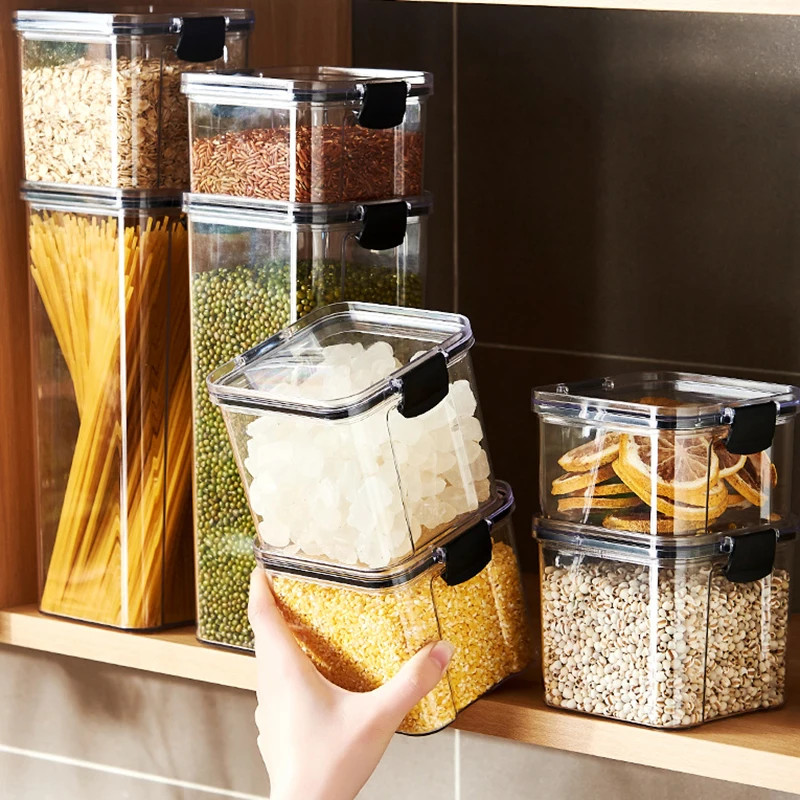 Sealed Jars Kitchen Grain Storage Organizer Large Tank Plastic Moisture-Proof St