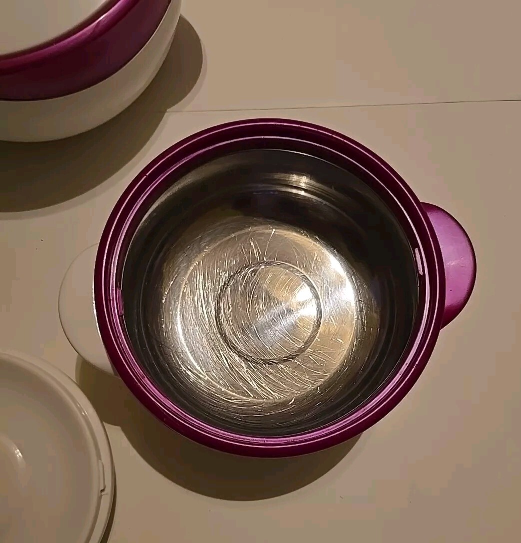 2 Pinnacle Tokyo Plast Thermo Insulated Food Bowl Containers 7.5″ & 6″