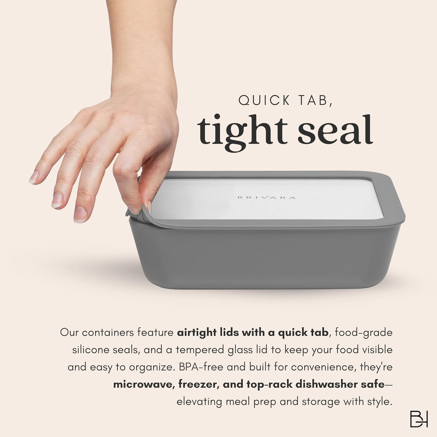 Ceramic Coated Glass Food Storage Container | No PTFE, PFOA, PFAS, and BPA | Reu