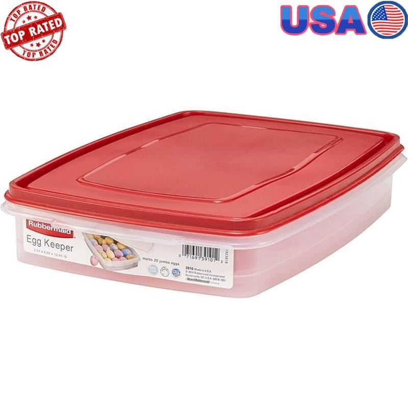 Egg Keeper Container Storing Transporting Fresh Deviled Dishwasher Safe W/ Lid