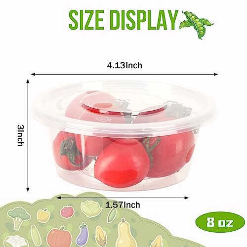 40 Pack 8oz Small Plastic Containers with Lids for Slime Foam Ball Storage
