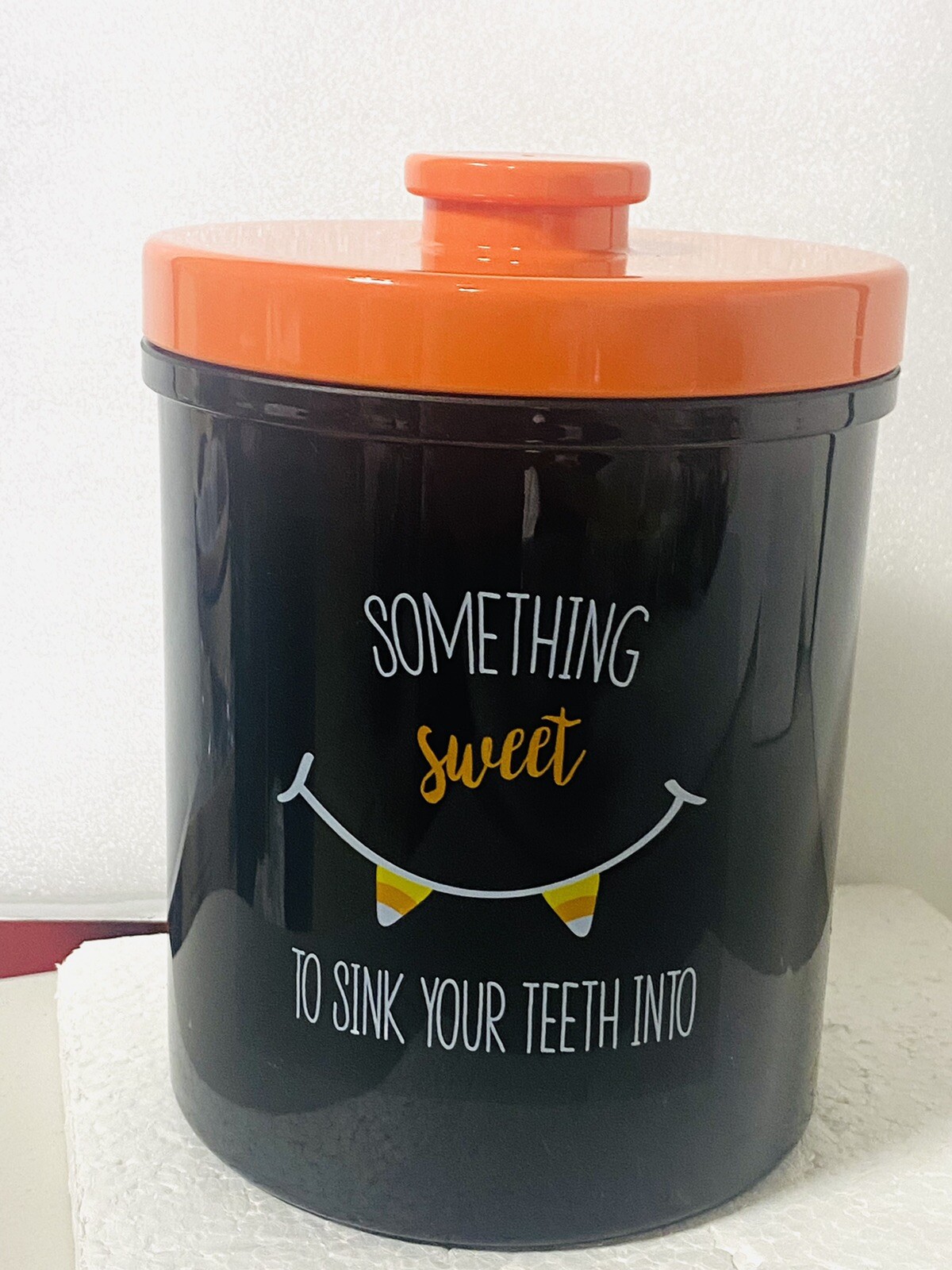 Halloween Acrylic Canister (see Hairline Crazing) 7×7”