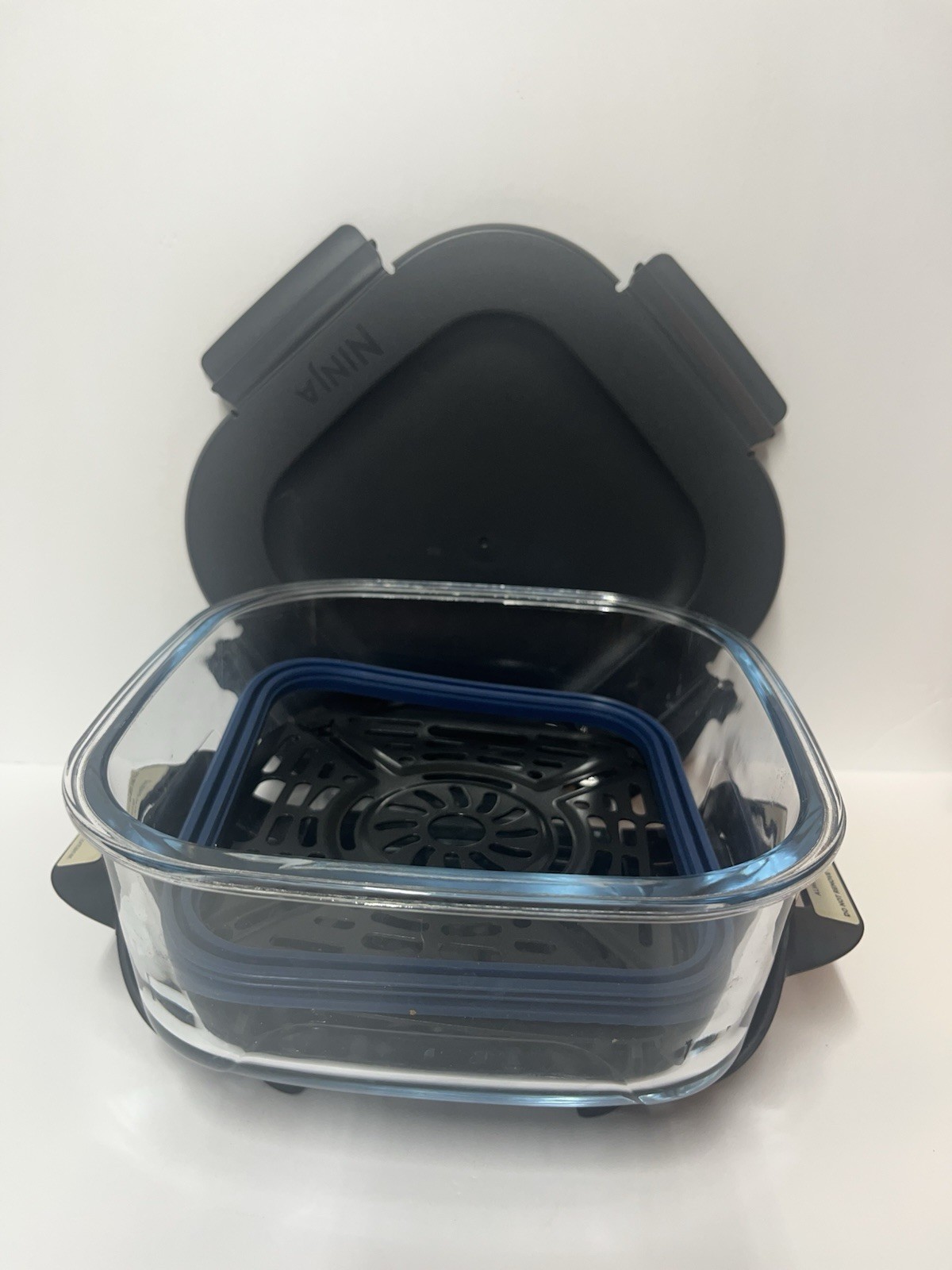 Ninja CRISPi 6 Cup/1.4L Glass Food Storage Container Set w Lid & Insert