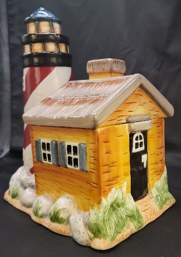 Cookie Jar Lighthouse Beach Home Nautical Kitchen Decor Storage Canister Gibson