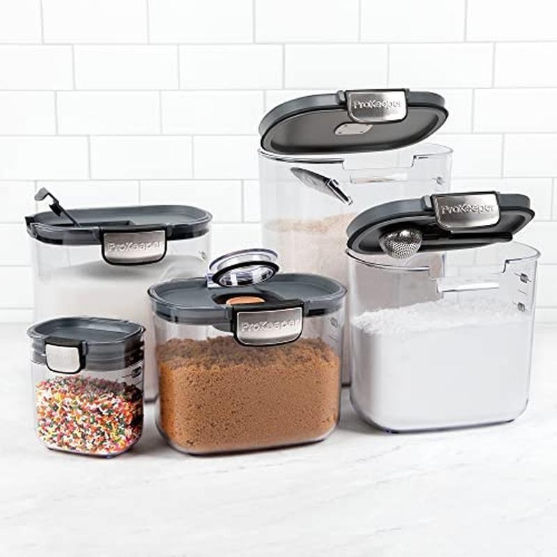 9 Piece Airtight Food Storage Container Set W/ Magnetic Accessories Baking New