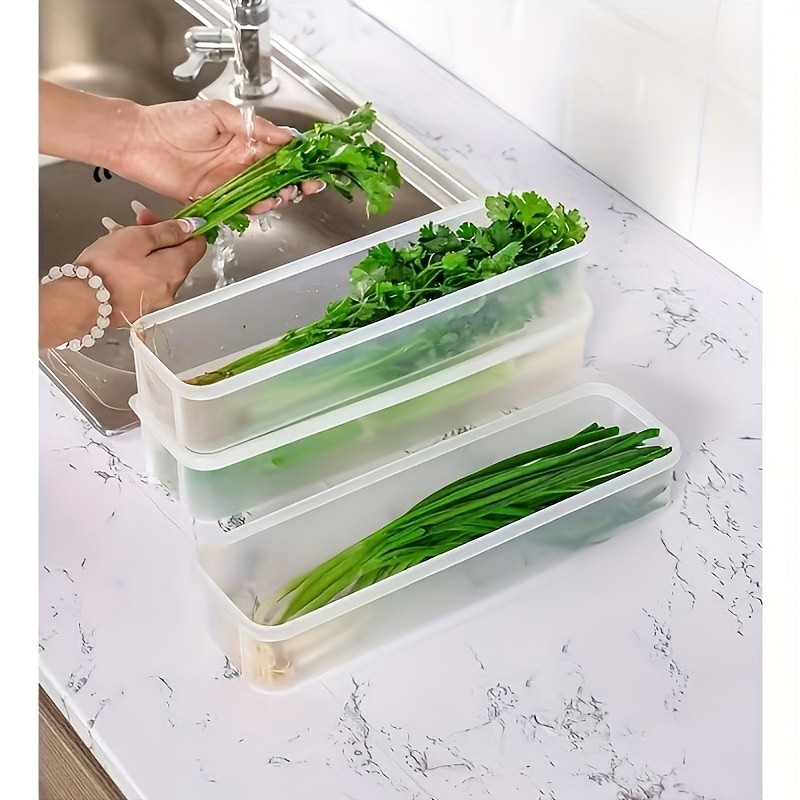 8pcs Transparent Stackable Refrigerator Storage Boxes with Lids