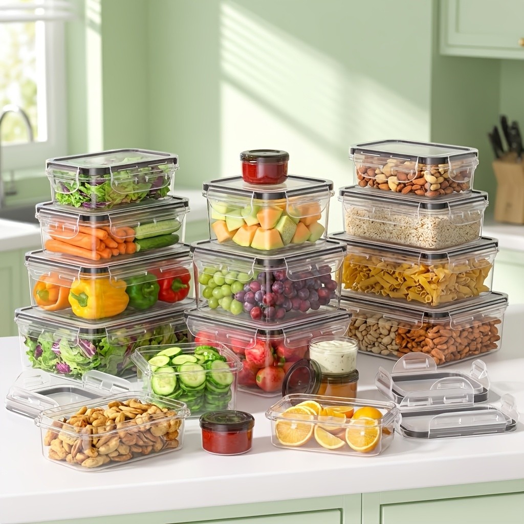 24/40/48pcs Food Storage Container, Fresh-Keeping Boxes