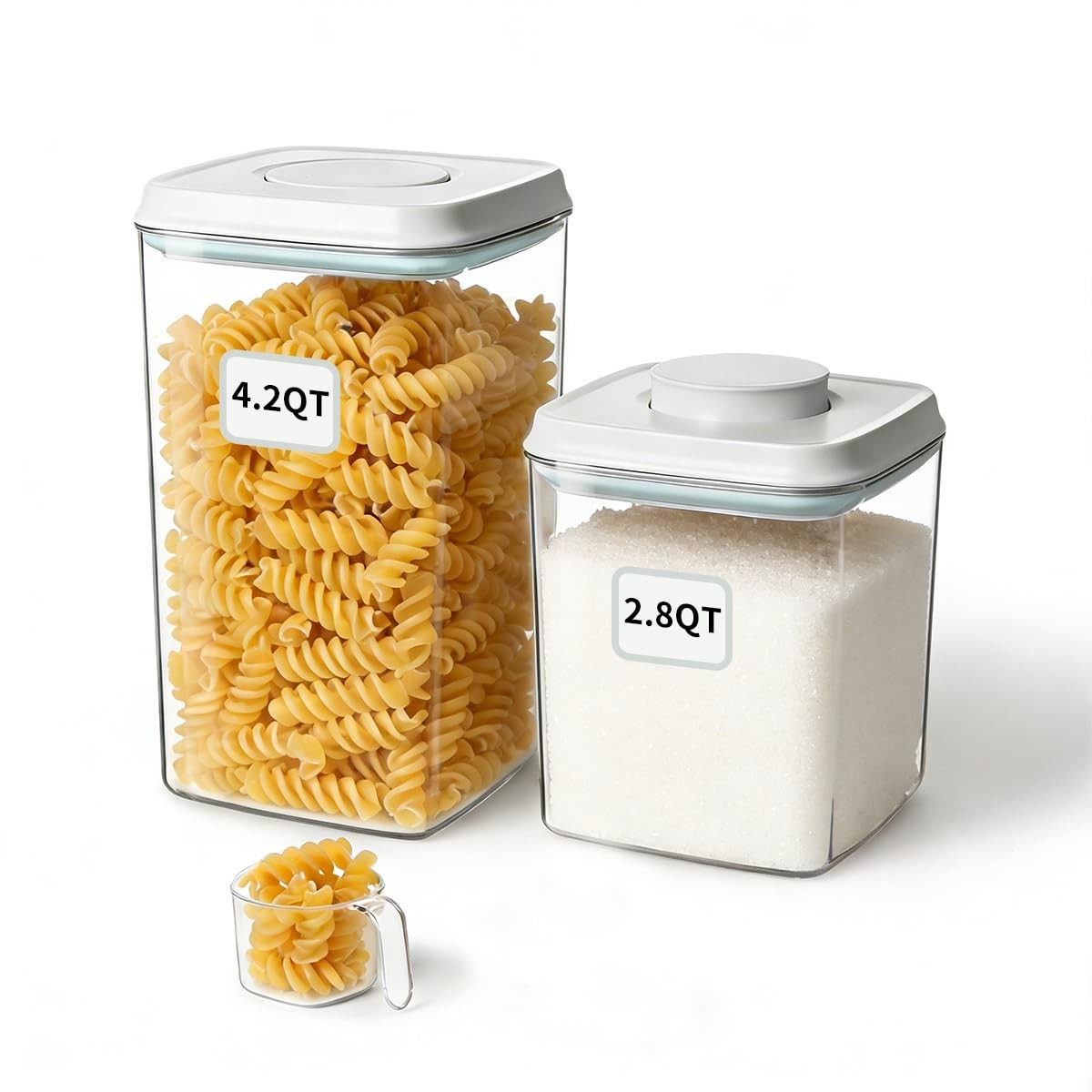 Airtight Food Containers Set with One-Touch Lid, Mixed Size Set (2.8 QT / 2.6…
