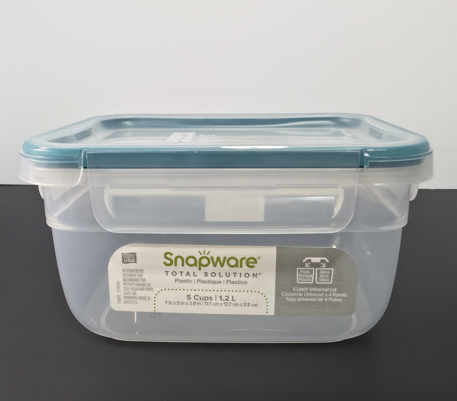 Snapware Total Solution Rectangular Plastic Food Storage Container with Lid