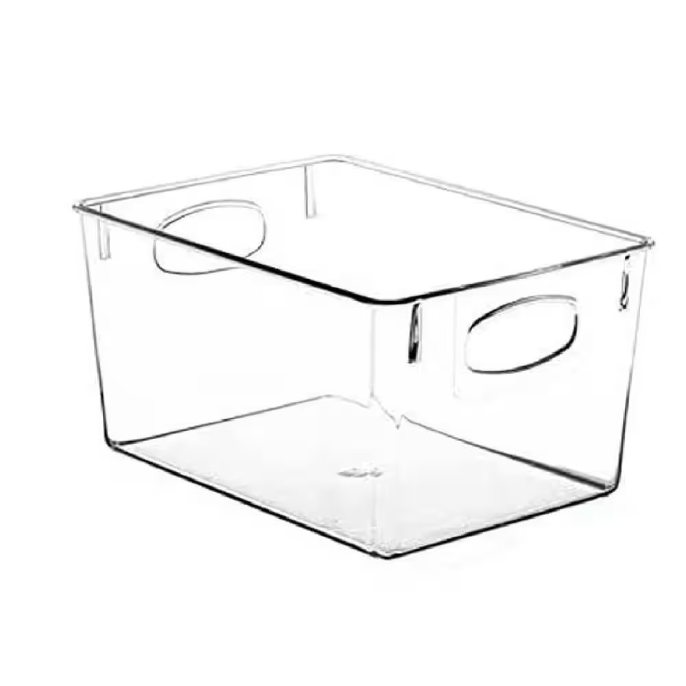 8-Pack Clear Plastic Stackable Pantry Organizer Set Storage Bins for Fridge