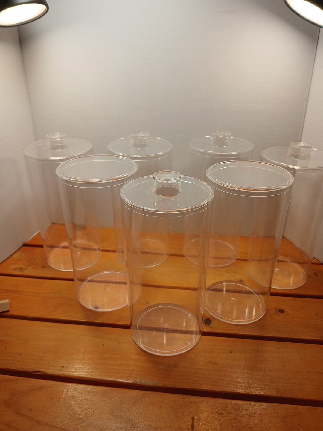 Set Of 7 Round Plastic Containers